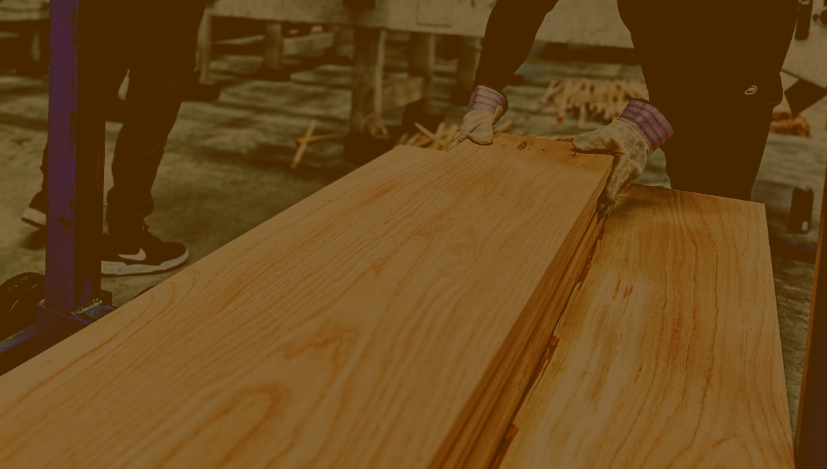 Closeup of S4S hardwood.