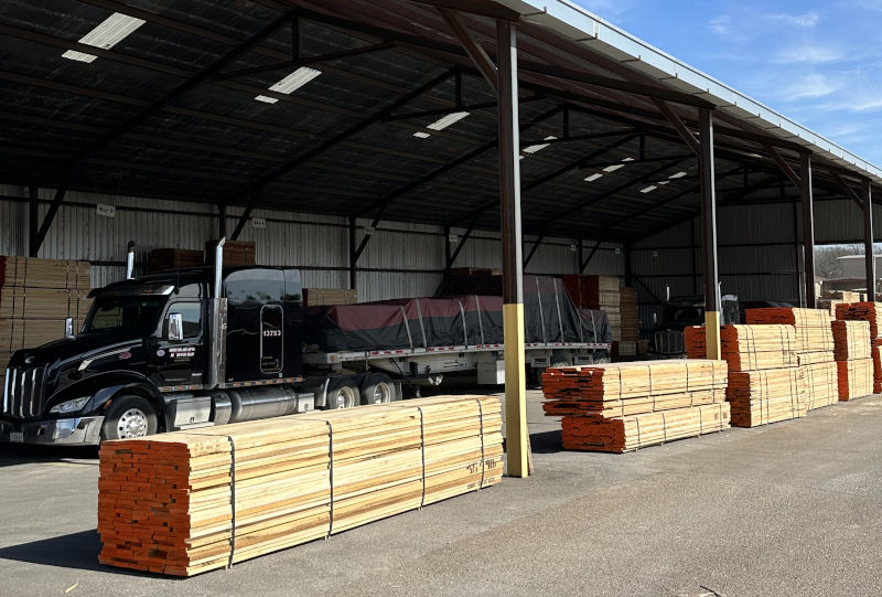 Our loading dock preparing truckload shipment.